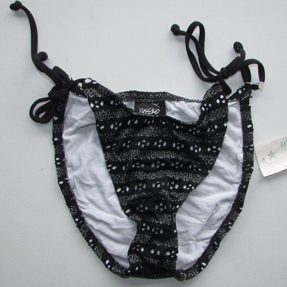 Mossimo Black Lace String Bikini Bottoms - Small - NEW